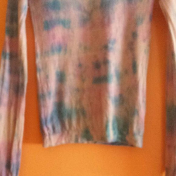 New Calypso 100% Cashmere  Sweater Pink Peach blue purple pullover Small XS dyed - Picture 5 of 7